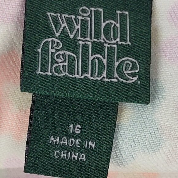 Wild Fable Neon Flower Stretchy Denim Like Material, Back Zip, Skirt Sz 16 (NWT) - Picture 10 of 11